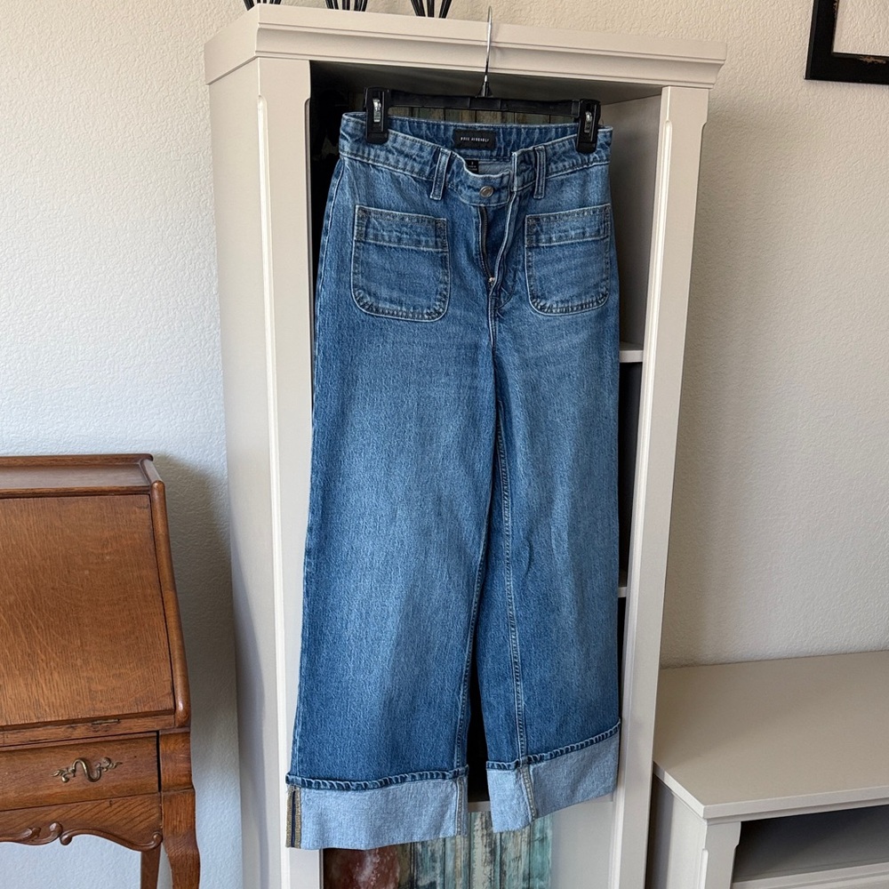 Denim Wide-Leg Jeans